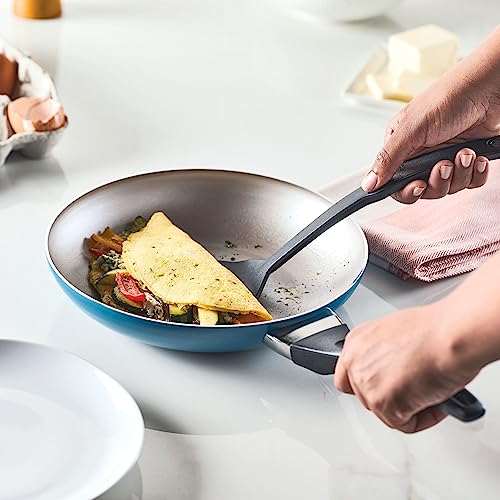 Dishwasher Safe Aluminum Nonstick Cookware Pots and Pans Set (Teal)