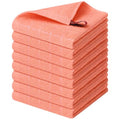100% Cotton Terry Kitchen Dish Cloths (Coral / 12 X 12 - 8 Pack)