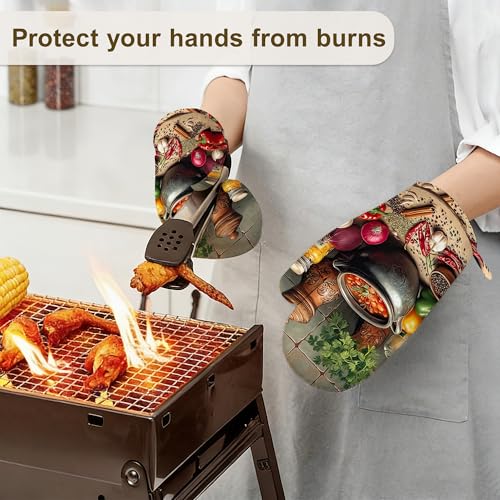 Herbs Spices Seasonings Oven Mitts and Pot Holders Set of 4 (Herbs Spices Seasonings)