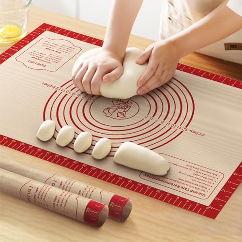 Non Stick Silicone Pastry Mat (Coffee / 26"L x 16"W)