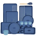 9 Piece Baking Pans Set Nonstick (Sapphire Blue / Luxury Nine-piece Set)