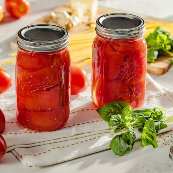 Wide Mouth Glass Mason Jars with Lids and Bands (Quart / 32 Ounce (Pack of 24))