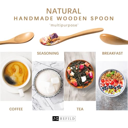 Small Wooden Spoons for Eating (Schima Yellowish)