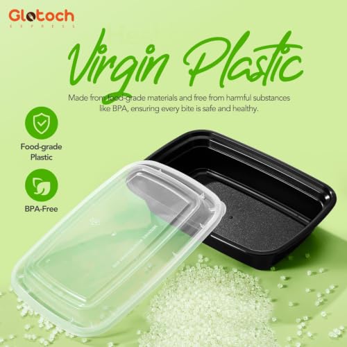 Glotoch Meal Prep Containers with Lids (28oz-200Pack)