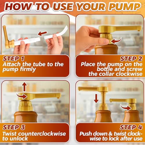 3 Pcs Sauce Pumps (Gold 3-pack)