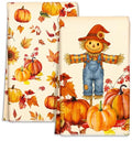 Fall Microfiber Kitchen Towels Set of 2 (Off-white Straw Pumpkin)