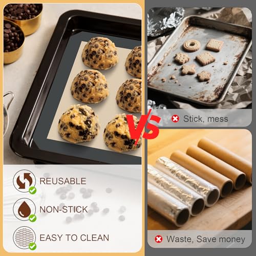 Silicone Baking Mats 3 Pack (3pcs: Grey 0.7MM)