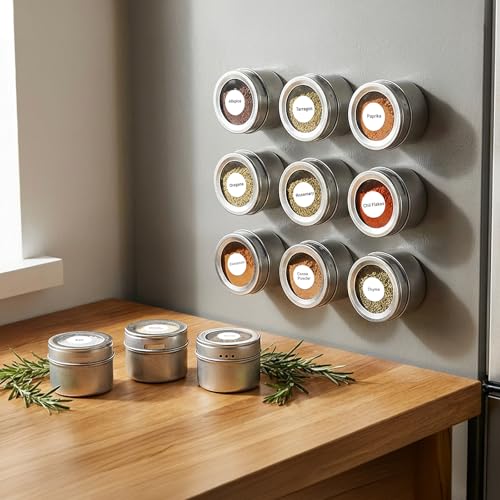 20 Pack Magnetic Spice Jars