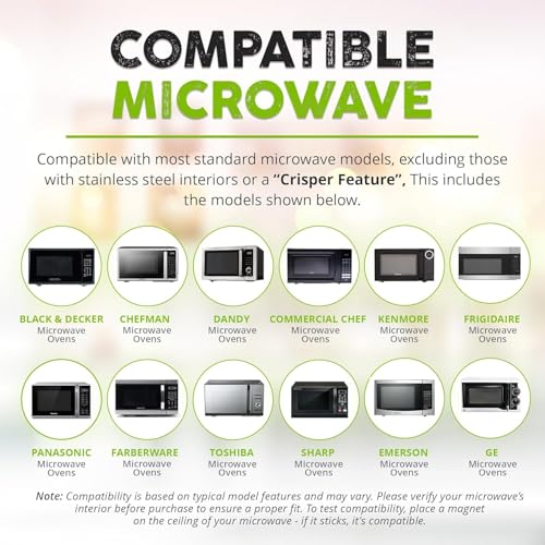 Magnetic Microwave Splatter Cover (12 Inch - Full Size Microwaves - Gray)