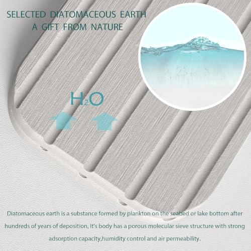 Faucet Mat for Kitchen Sink (Pale Gray / 17.3" x 3.9" x 0.5")