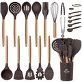 Silicone Cooking Kitchen Utensils Set (Coffee)