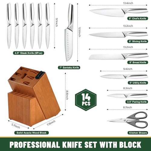Knife Set EWFEN 14 (Concave-dotted Handle)