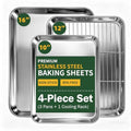 4 PCS Stainless Steel Baking Sheet Set 10