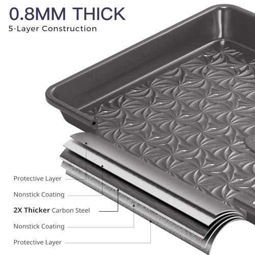 Nonstick Baking Sheet Pan Set of 3 (Graphite Gray)