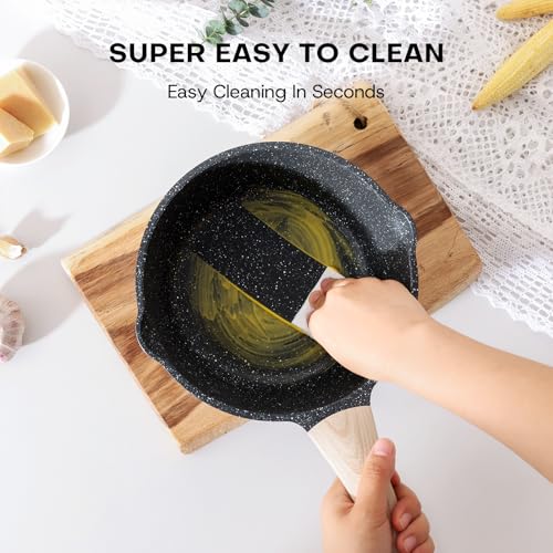 Sauce Pan Set with Lid (Black / 1.5QT+2.5QT)