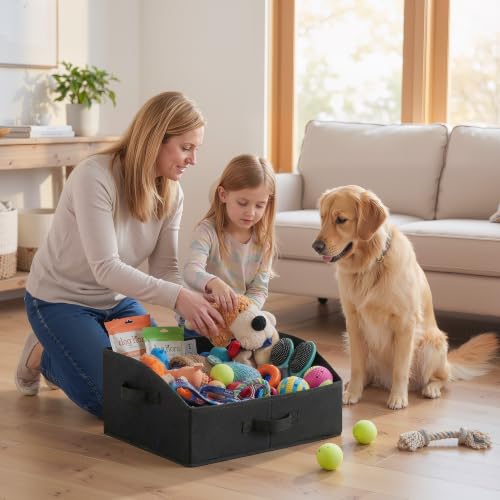 Trapezoid Closet Storage Bins (Black / 16½"L x 11"W x 7¾"H)