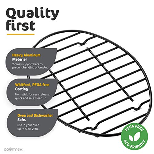Black Oval Roasting Rack with Integrated Feet (12x8.5")