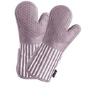 Silicone Oven Mitts Heat Resistant 932℉ with Waterproof & Non (Purple)