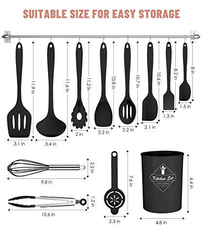 Black Kitchen Utensils Set (Black)