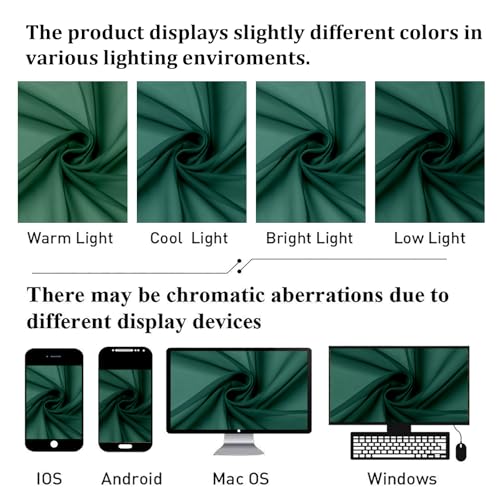 Hunter Green Sheer Curtains 63 Inch Length 2 Panels Set (Hunter Green / 42"W x 63"L (Pack of 2))
