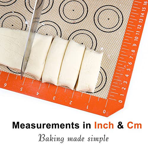 Best German Silicone Baking Mat (Half Sheet Macaron Baking Mat (Set of 2) / 11.625 x 16.5 inches (LxW) *2)