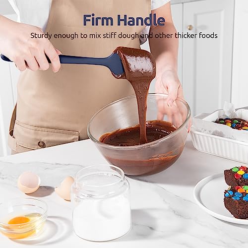 Heat Resistant Silicone Spatula Set (Midnight Blue)