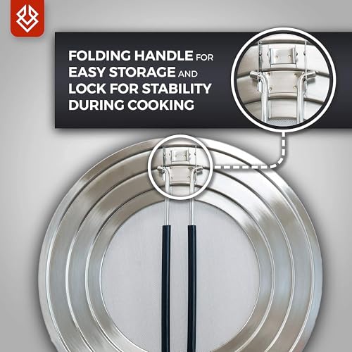 Dishwasher Safe Splatter Screen Guard for Frying Pan Grease (Silver / 11.75 Inch)