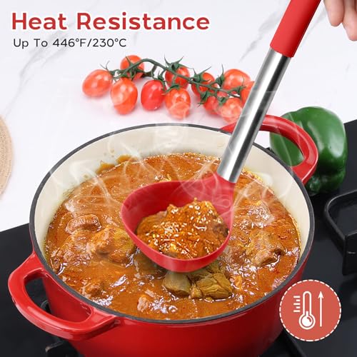 15 Pcs Silicone Cooking Utensils Set (Red)