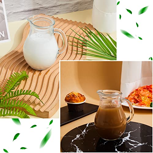 2 Pcs Glass Pitcher Milk Frothing Creamer (250 ml / Elegant Style)