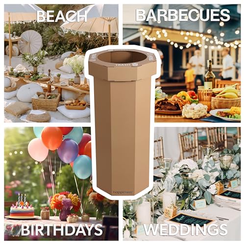 Fleur 25 Gal Trash Can Bin (Brown)