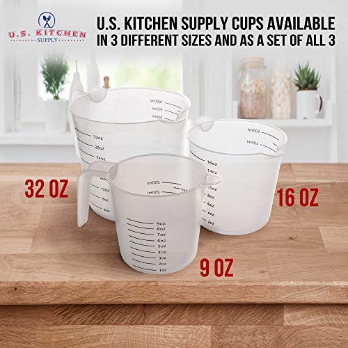Plastic Measuring Cups with Handles (8-Ounce)