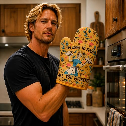 I'm Going to Feed All You Fuckers Funny Cooking Food Graphic Oven Mitt (Oven Mitt)