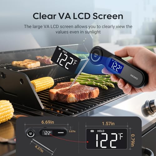 0.5 Seconds Rechargeable Instant Read Meat Thermometer for Cooking