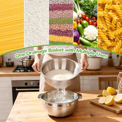 304 Stainless Steel Colander (5QT+5QT)