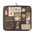 Brown Coffee Dish Drying Mat 16x18 Inch Coffee Cup Espresso Machine Pad Absorbent Washable Dish Rack Pad for Kitchen Counter Cafe Bar (brown coffee / 16" x 18")