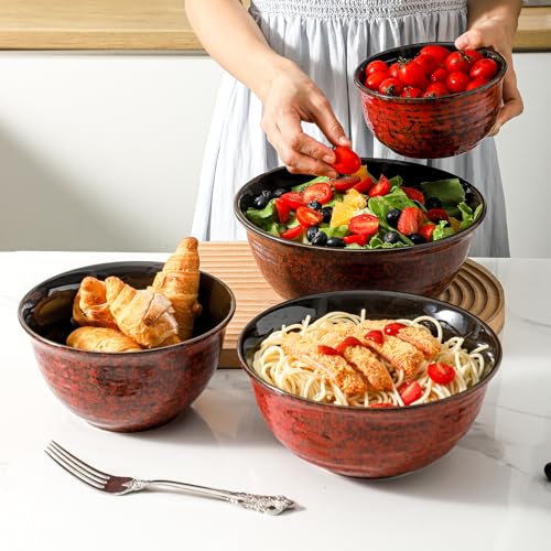 Mixing Bowls 2.1 (Red / 20+40+65+84 Ounce)