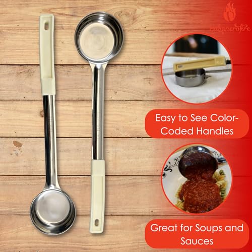 3 oz Solid Stainless Steel Portion Control Ladle Spoodle (3 Ounce Solid)