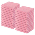 100% Cotton Terry Kitchen Dish Cloths (Pink / 12 X 12 - 24 Pack)