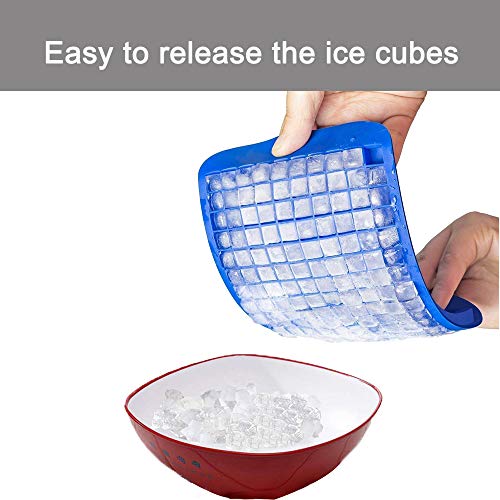 Silicone Mini Ice Cube Trays 2 Pack (Blue)