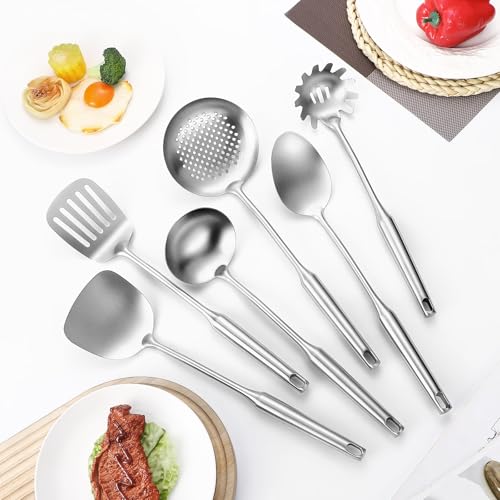 304 Stainless Steel Cooking Utensil (6 PCS / Silver)