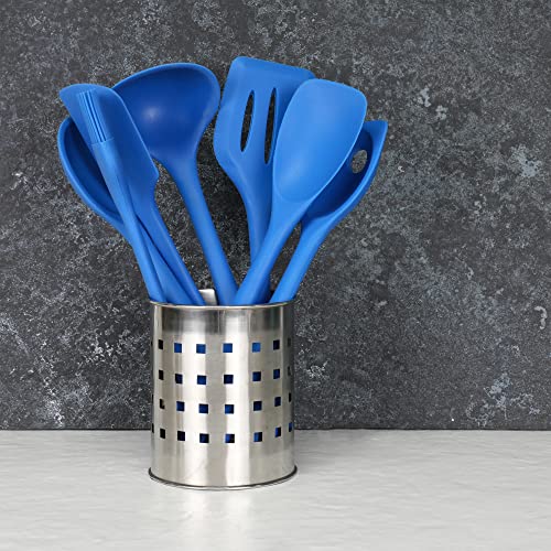 Premium Silicone Cooking Ladle (Blue / 11.25 inch)