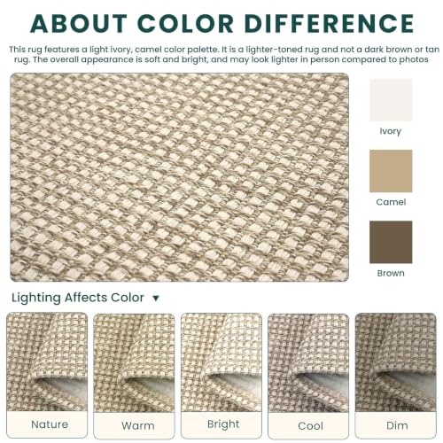 Cotton Runners for Hallway 3x9 (Oatmeal Beige / 3' x 9' (Runner))