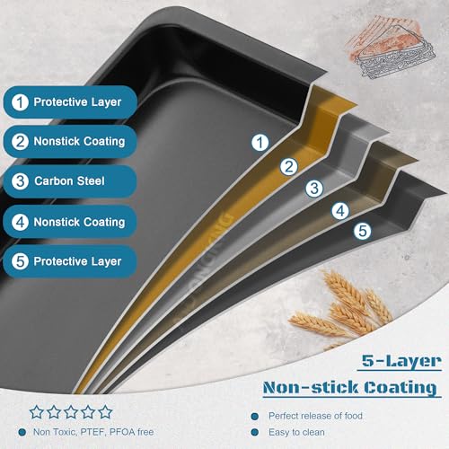 Nonstick Carbon Steel Cookie Baking Sheets (12 X 7.5 X 1.4 IN)