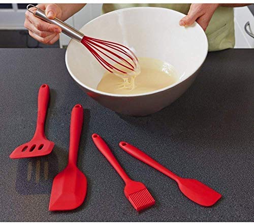 EastDeals Silicone Kitchen Utensils Set (Red)