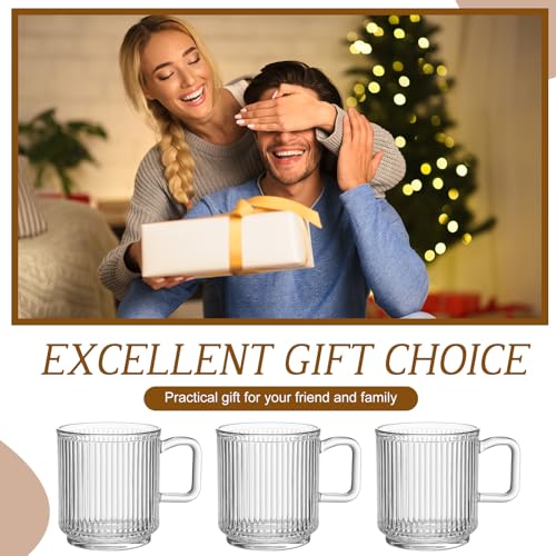 12 Pack Glass Coffee Mugs with Handles (Classic)