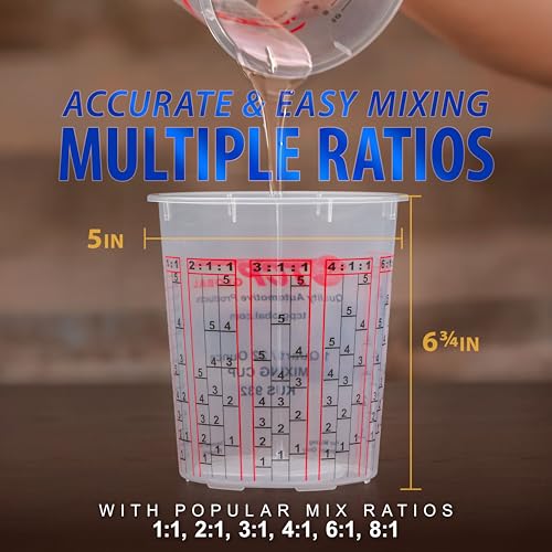 Paint Mixing Cups (36 Cups + 12 Lids)