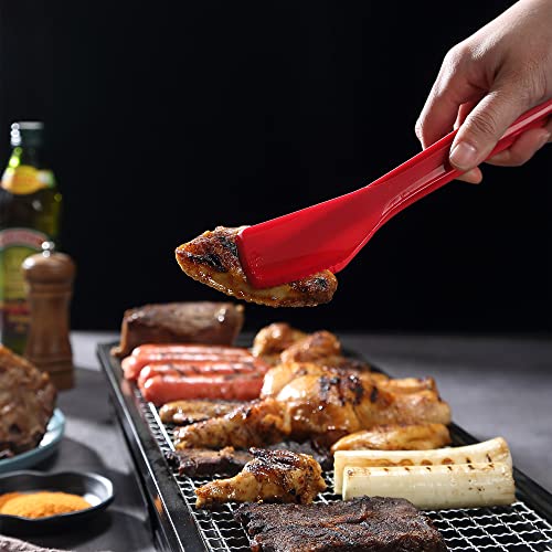 Silicone Kitchen Tongs 2 (2 Pack Red)