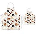 Parent Child Matching Aprons with Pocket (Chicken2)