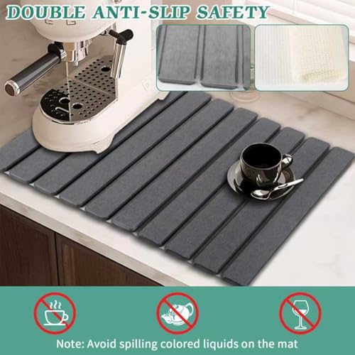 Stone Dish Drying Mat for Kitchen Counter (24*16'')