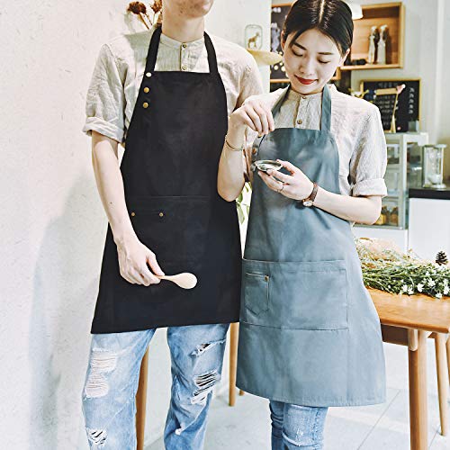 Cotton Art & Kitchen Apron for Painting Pottery Cooking (Green)